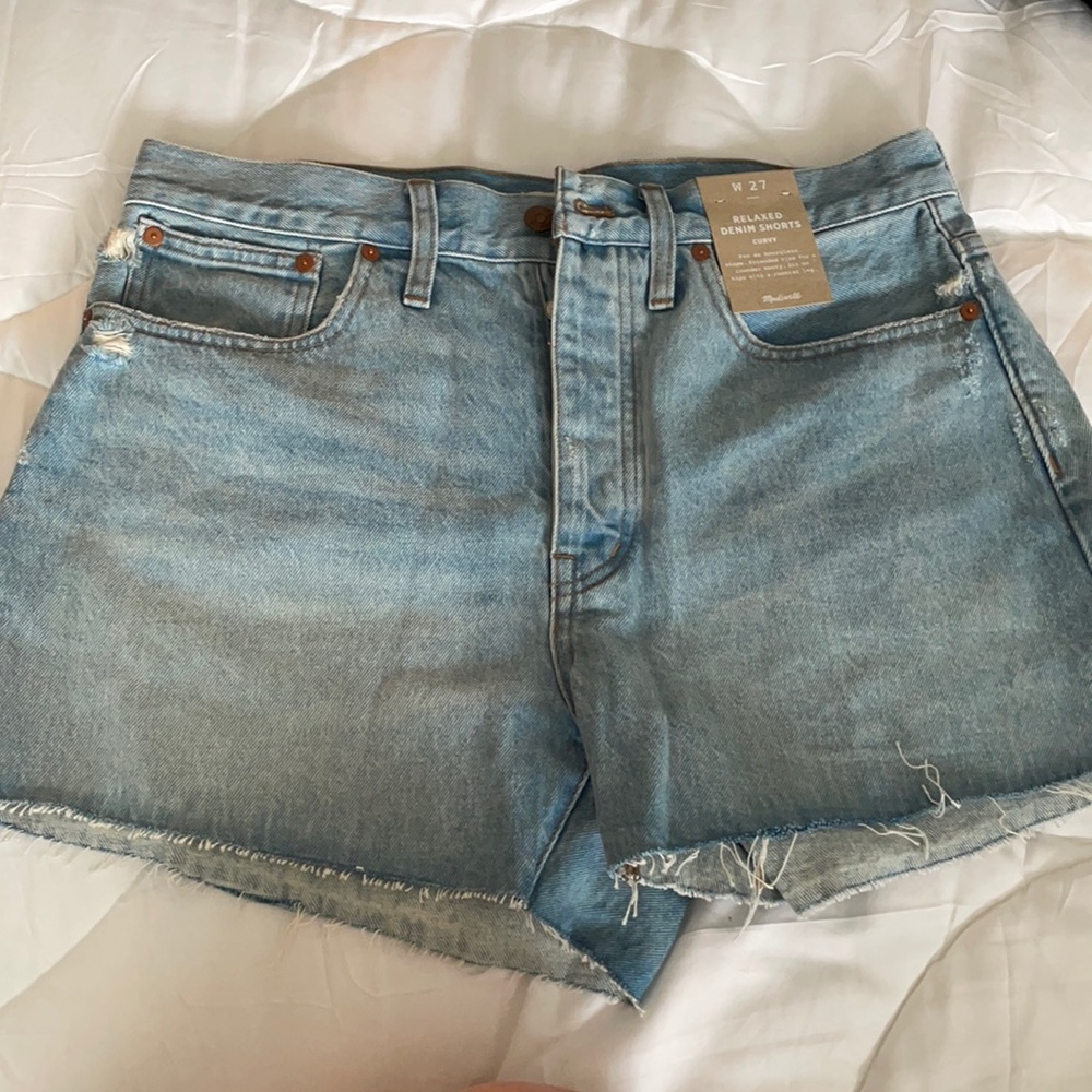 NWT madewell relaxed jean shorts curvy size 27